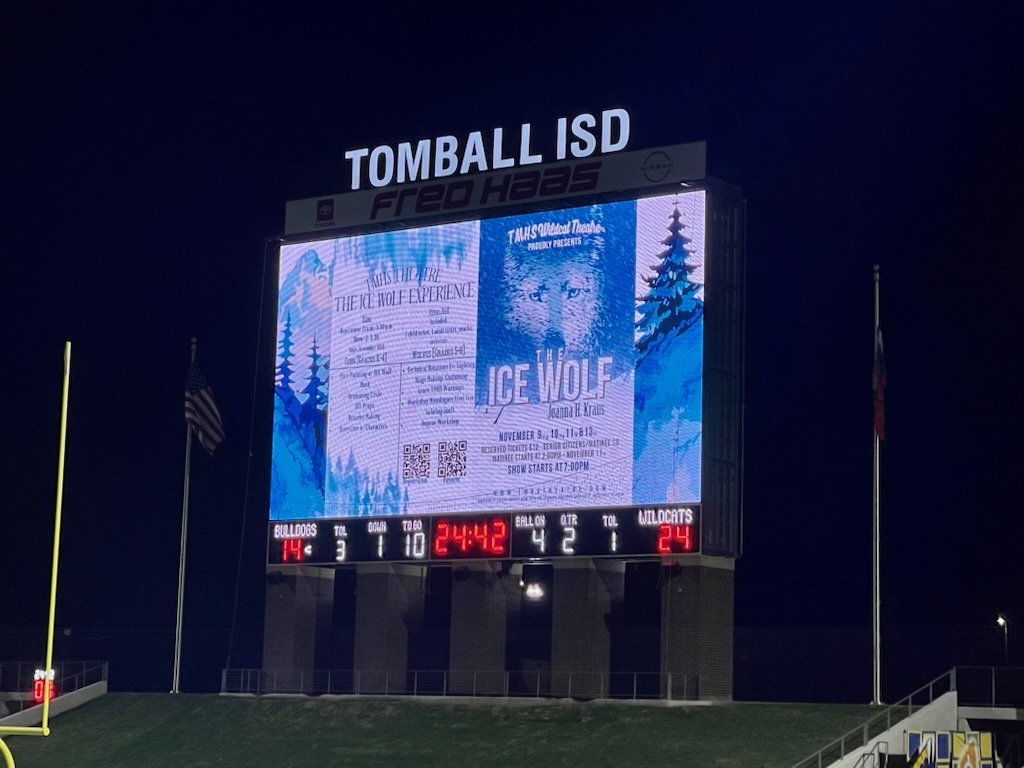 There is still time... register your young one for the ICE WOLF EXPERIENCE at tmhstheatre.com.  You'll get the show for your family and a great experience for your kiddos! Spread the word! This show is family friendly! <a href="/FineArtsTomball/">Tomball ISD Fine Arts</a> <a href="/TomballISD/">Tomball ISD</a> <a href="/TISDTMHS/">Tomball Memorial High School</a>