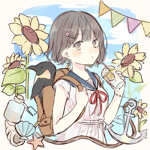 この前の子 #ラフ #創作 #オリジナル