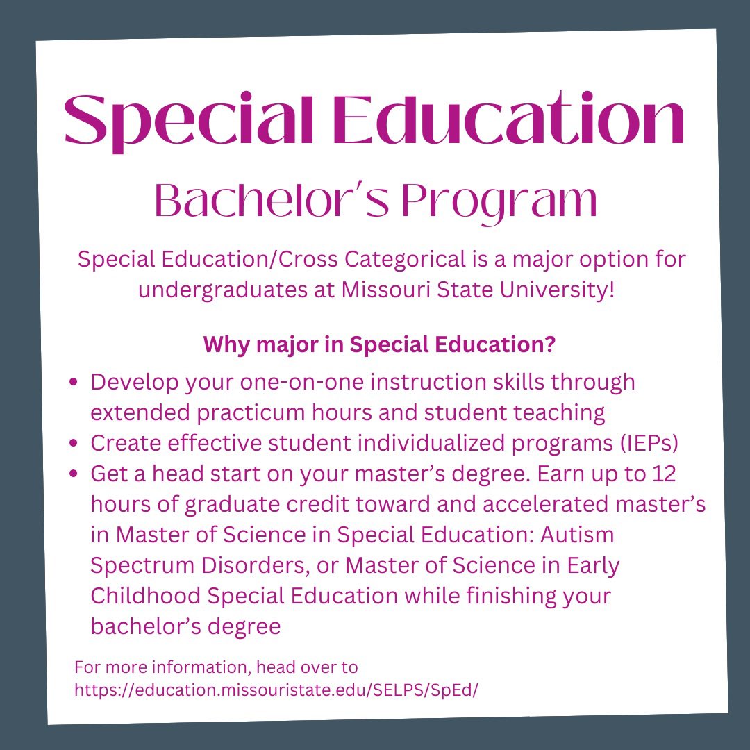 Special Ed, Leadership & Professional Studies tweet media