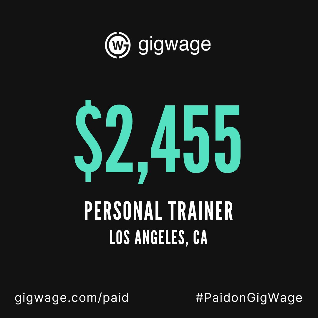 Personal trainer #PaidonGigWage