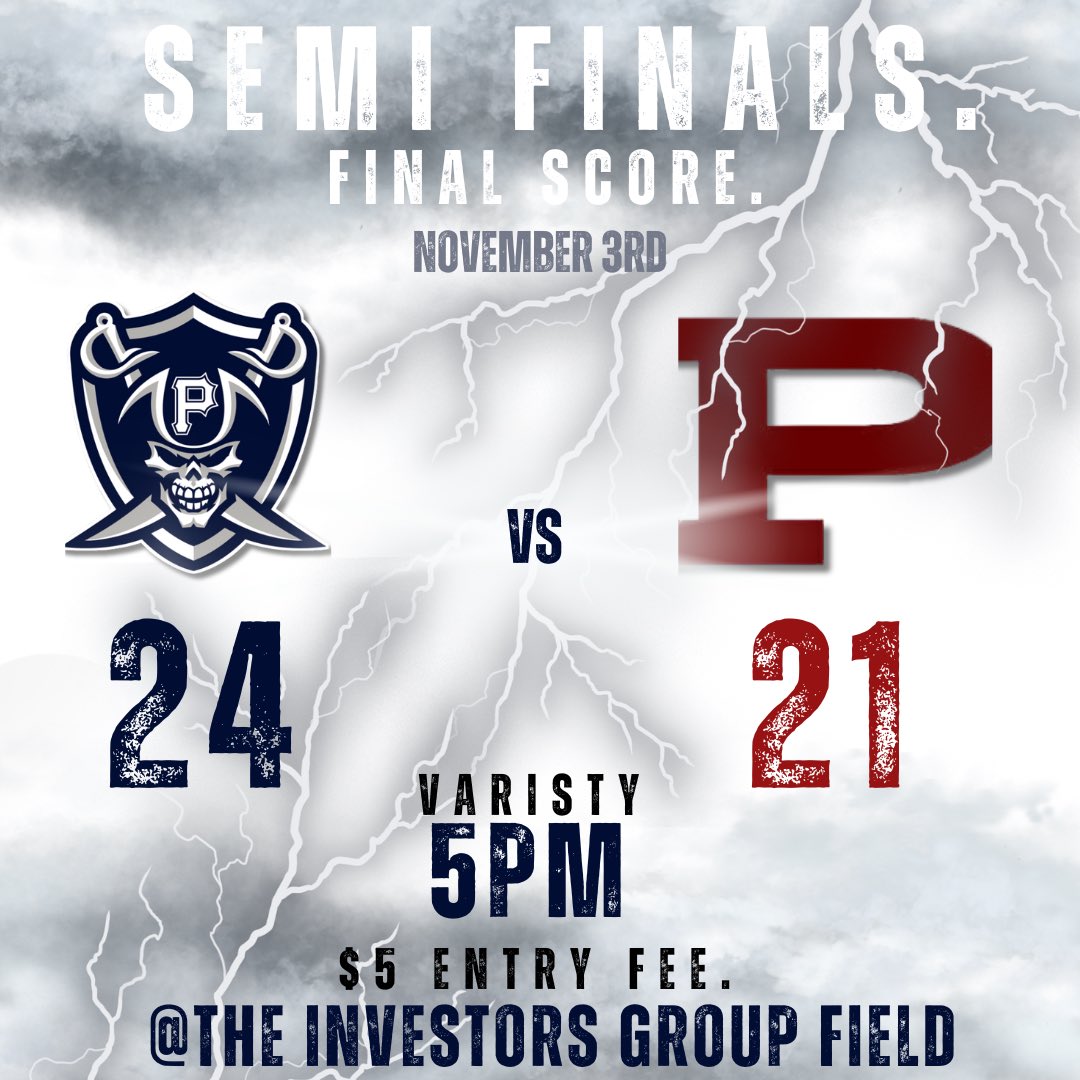 GP_Football's tweet photo. Pirates win, Pirates win, Pirates win your Grant Park Pirates knock off St. Paul’s and punch their ticket to the final.   Thank you fans, booster club and admin.   RAISE THE FLAG, GO PIRATES!!!!!! 🏴‍☠️ https://t.co/IsrQ3maZdD