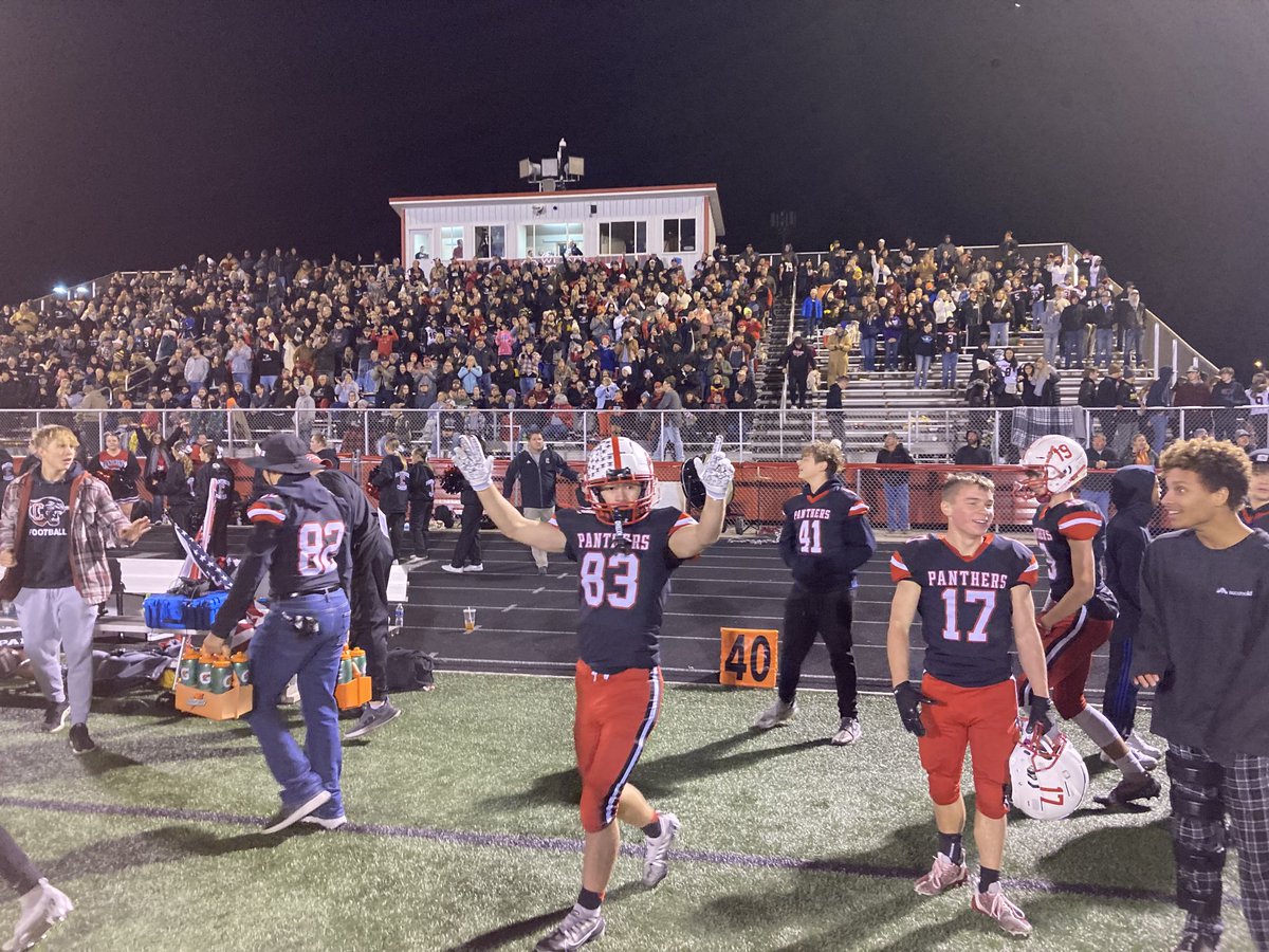 larrypeterson's tweet photo. Creston goes to the DOME! Panthers improve to 11-0 with 50-27 win over Webster City. Second trip to Dome in school history. https://t.co/FyvxSG6eOd
