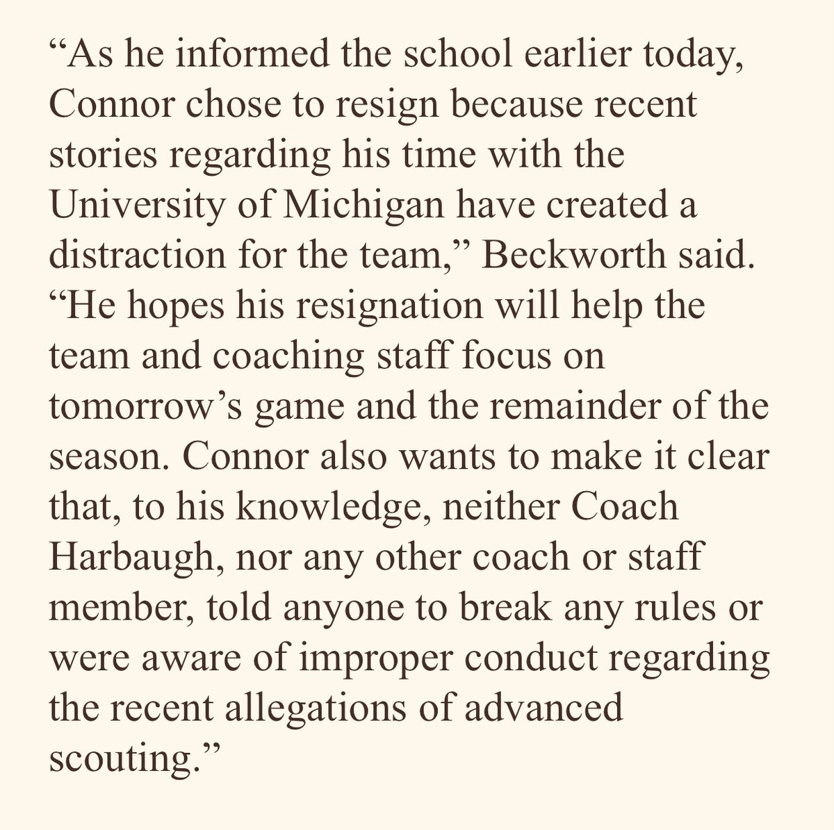 BruceFeldmanCFB's tweet photo. Connor Stalions and his attorney have provided statements to The Athletic. https://t.co/jVsOruIILV https://t.co/OKXD1LzscJ