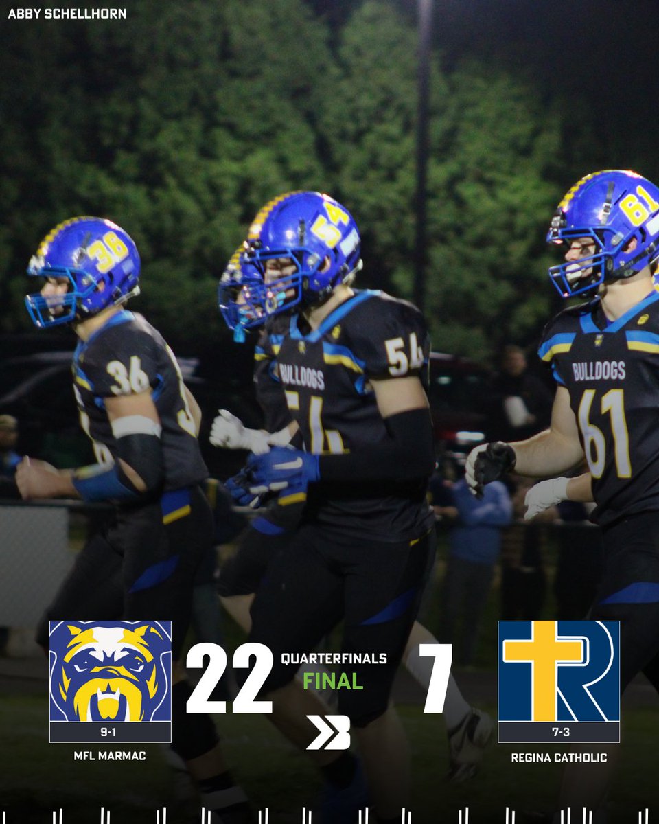 Bound_IA's tweet photo. 1A QUARTERFINAL SCORES 

Underwood, Grundy Center, MFL MarMac, and Columbus Catholic have punched their ticket to the UNI Dome! 

#iahsfb #ihsaa https://t.co/4shHqPRiQ3