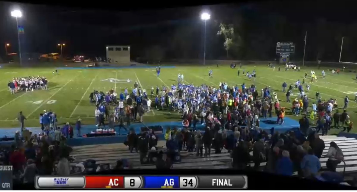 Way to go <a href="/GoBluejays1/">ASHLAND-GREENWOOD</a> and <a href="/AGbroadcasting_/">BBN</a> 
Congrats! 
My hometown AGHS BlueJays win! 
34-8 against a great Adams Central Team! 
Thanks so much for the shout-out, Tim! 😎
And, hey...don't let those young uns push you out... 😉
Love listening to you guys! 🔵⚪️#GoJays!