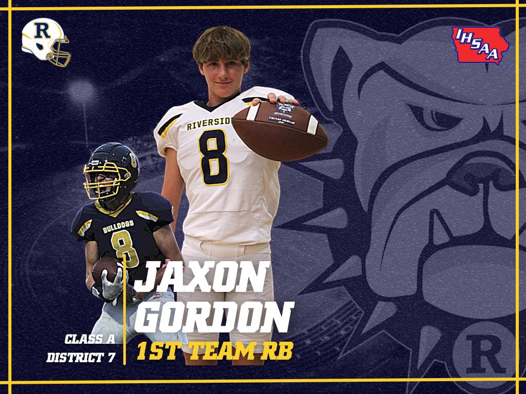 Congrats to Jaxon Gordon on being named the Class A, District 7 First-Team Running Back!

1,266 rushing yds
14 rushing TDs
438 receiving yds
3 receiving TDs
1,982 all purpose yds

#RivFootball