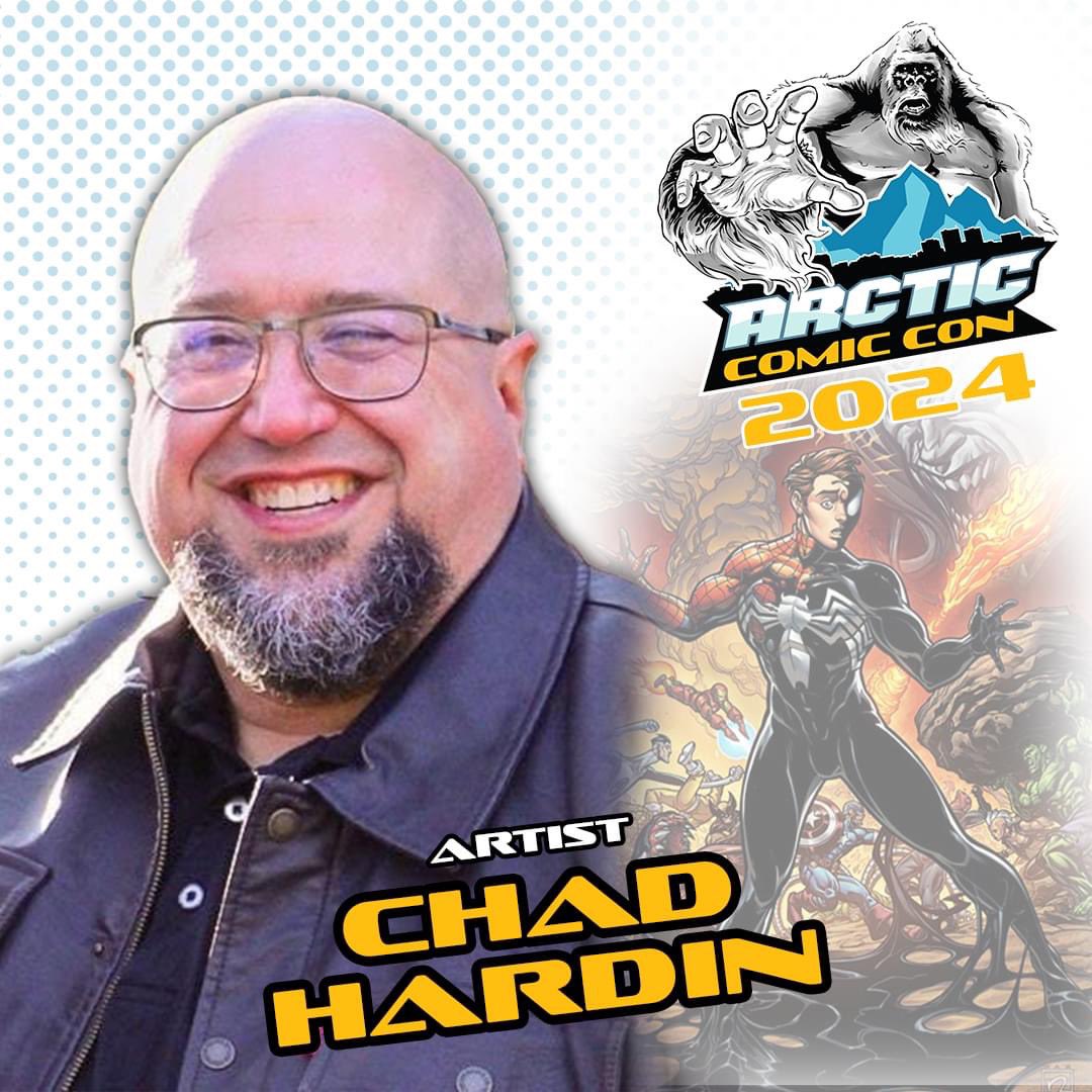 We are proud to announce our first comic book artist for Arctic Comic Con April 27th and 28th 2024. Please welcome Chad Hardin to our line up: For Chad’s full bio or for tickets, line up or how to be a vendor, go to ArcticComicCon.com #acca #acca2024 #alaska #comiccon