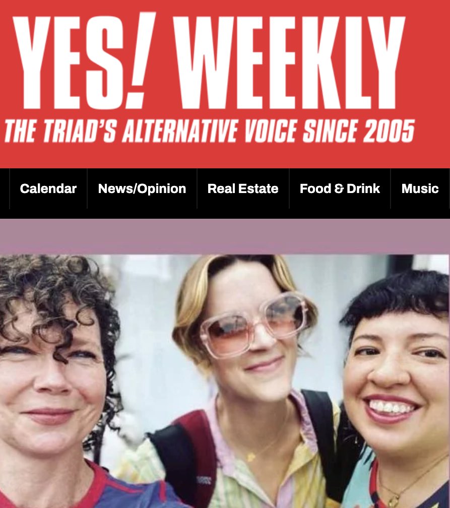 🐝Thank you Katei Cranford for the new article about Queen Bees in Yes Weekly! 🐝
<a href="/tourreportnc/">Katei's Thursday Tour Report</a> <a href="/yesweekly/">YES! Weekly</a> <a href="/busterdillly/">Molly McGinn</a> <a href="/katemtobey/">Kate M. Tobey</a> 

Read here: yesweekly.com/music/buzzin-a…