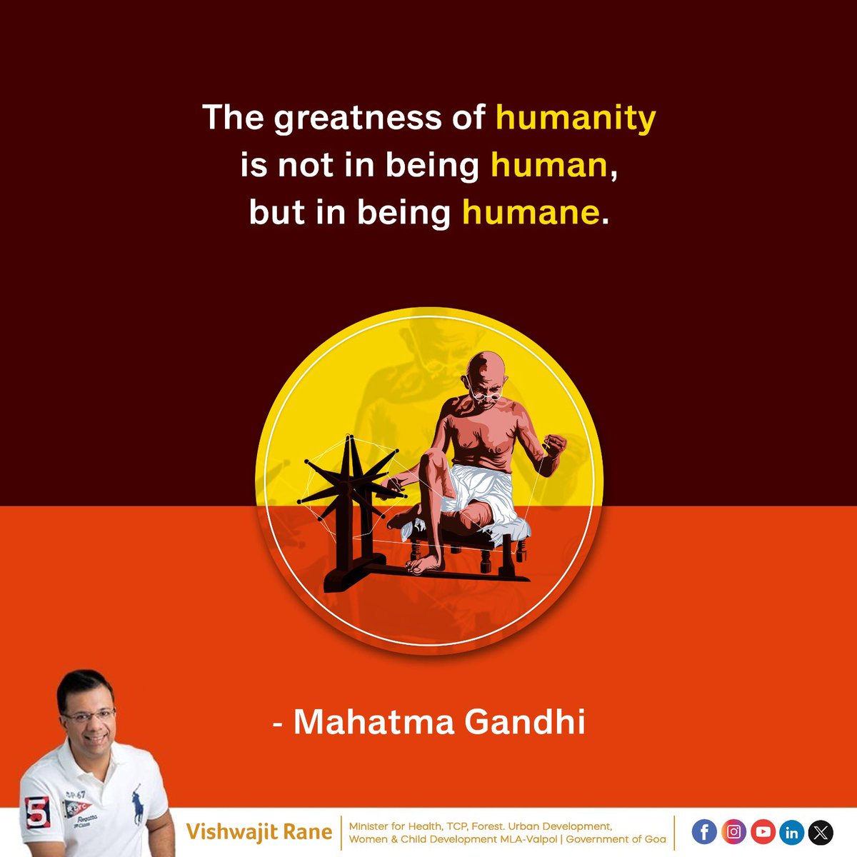 The greatness of humanity is not in being human, but in being humane.