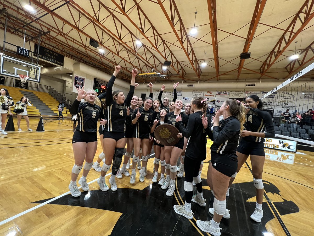 The Coyote volleyball team is going to the national tournament! Region V Champs! 3 sets to 1 over Odessa at the Graber Athletic Center.
#WelcomeToOurDen