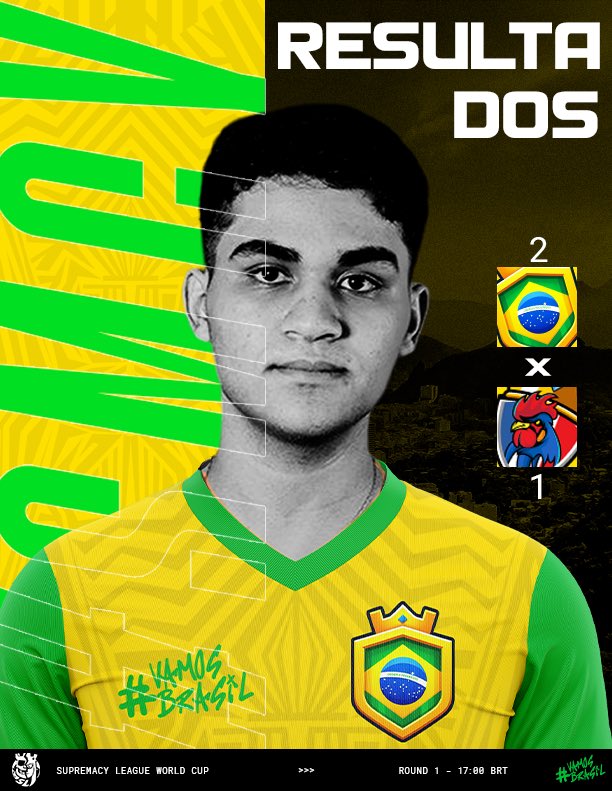 Conquistamos nossa primeira vitória na <a href="/CR_Supremacy/">Supremacy League</a> 2-1

#VamosBrasil 🇧🇷⭐️