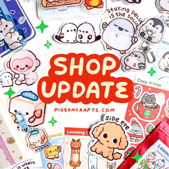 Our sh0p is LIVE!!❄️🎁 

We have lots of new holiday stuff, notebooks, stickers and more✨

🔗https://t.co/Z7JsBceya3 