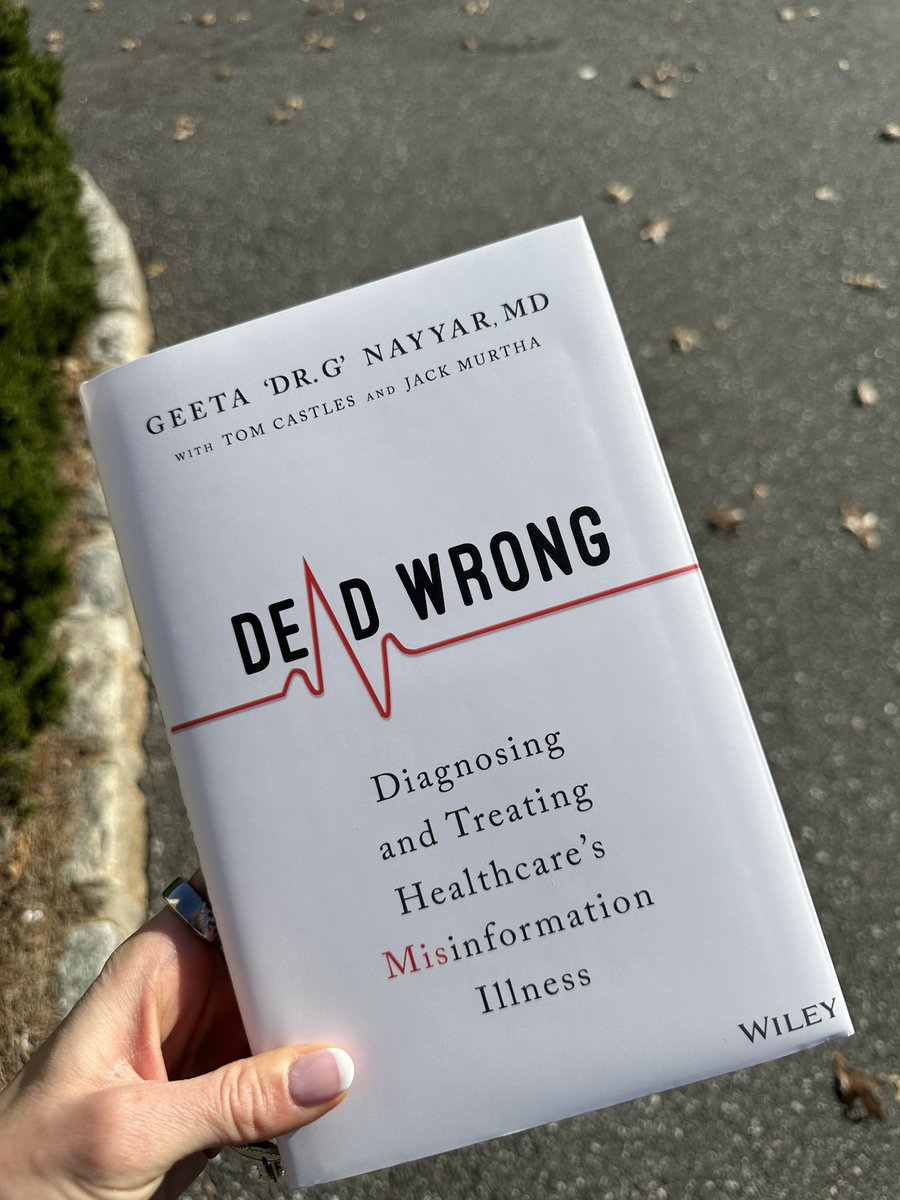 Truly touched to receive a signed copy of #DeadWrong by the one &amp; only <a href="/drgnayyar/">@drgnayyar.bsky.social — Geeta Nayyar, MD MBA</a> <a href="/theTomCastles/">Tom Castles</a> @jackmurtha.

There’s no force better to tackle the Goliath that is misinformation &amp; disinformation.

Looking forward to diving in! Thank you 🙏 

#hcldr