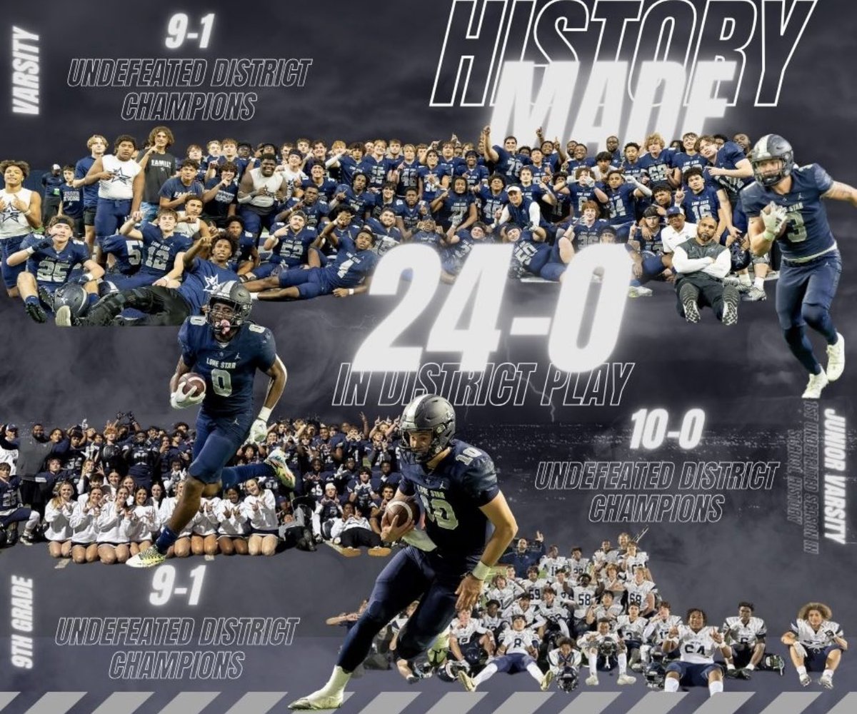 Works not done, but HISTORY MADE. 

24-0 in District Play.