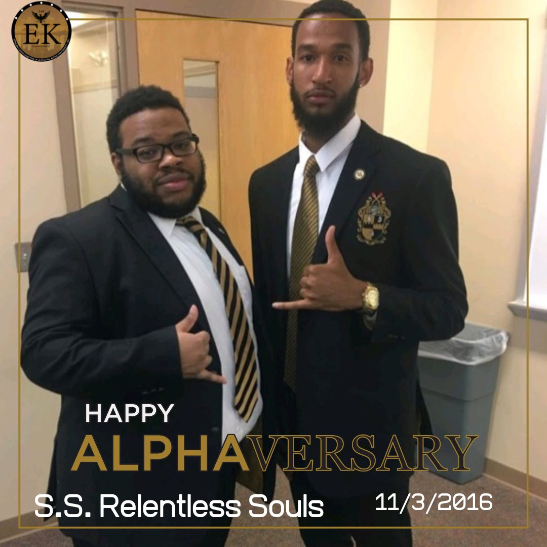 BradleyAlphas's tweet photo. Happy 7 years of Manly Deeds and Scholarship to S.S. Relentless Souls
Captain “Cold Clutch” Malik Chappell
Anchor “Incognito” Seyvon Ingram
#EKcellence #EKTaughtUs #AlphaPhiAlpha https://t.co/jrByUoPF4V