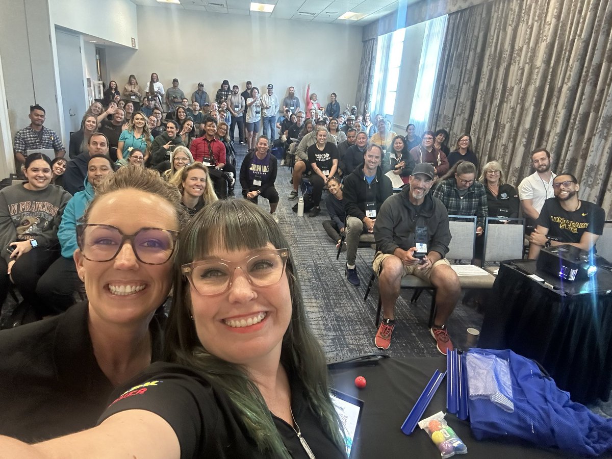Huge thank you to everyone who came to our session today!!! I ❤️ seeing so many people who are passionate about creating successful inclusive programs! <a href="/coach_sammi_APE/">Coach Sammi</a> and I were so pumped to have such a full room! #napec52 #unifiedpe #adaptedpe #PhysEd <a href="/CA_AdaptedPE/">SCAPE</a> <a href="/CAHPERD/">CAHPERD</a>