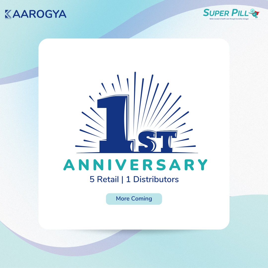 1st Anniversary 

5 retail | 1 Distributors
More Coming 

#oneyear #anniversary #superpill #growing #morecoming #kasireddygroup   #hyderabad