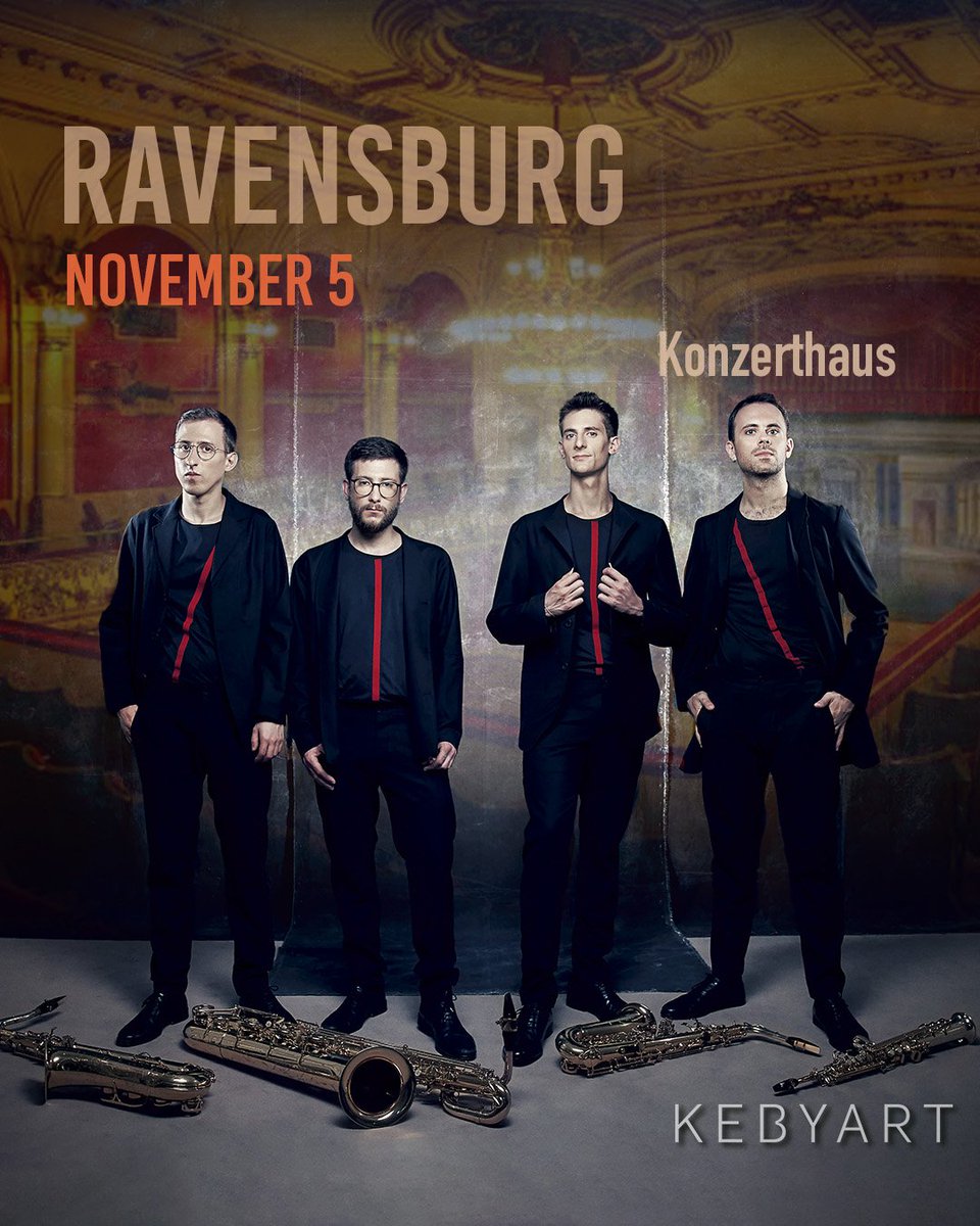 🎷Tomorrow we will be playing in Konzerthaus Ravensburg a very special concert. We'll premiere the new work Guillem Palomar has written for us: 'Kontratanz'. In the menu also Rameau, Brahms, Mendelssohn &amp; Widmann. So excited!