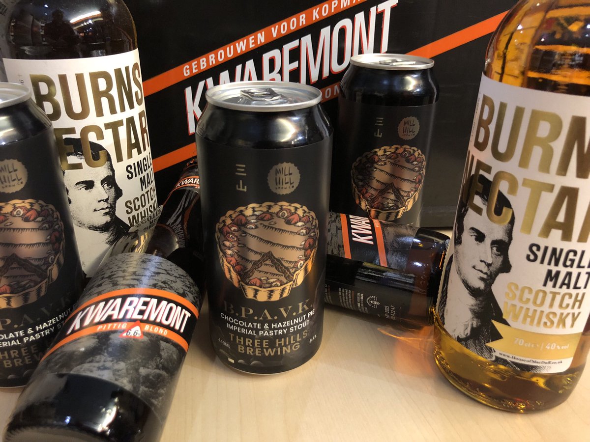 Rain is forecast (boo!), but Saturday’s tasting features superb beers and a whisky chaser. 12-3pm. 
 #Kwaremont, a Belgian blond (6.6%). 
BPAVK  (8.4%) #imperialstout and 
Burn’s Nectar a smooth, Sherry barrel influenced #singlemalt #singlemaltwhisky 
#beertasting #whiskytasting