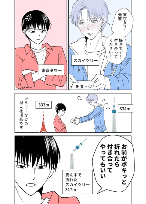 東京タワーの恋の話 (1/2)  #漫画が読めるハッシュタグ 創作BL ?