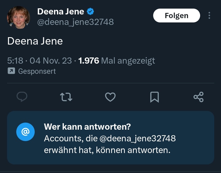 Have seen 4 or 5 of these weird sponsored tweets in the reply threads of popular tweets this morning. Bot accounts tweeting their own name with replies turned off.