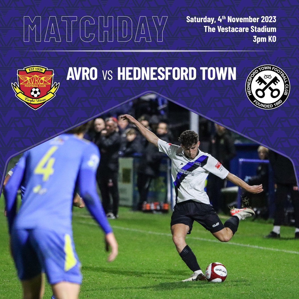A big afternoon for our lads as we seek to get back to winning ways after our first defeat in eight in the league in midweek. Your support would as always be hugely appreciated - and if you have not been down the Vestacare but are looking for a game to go to, come join us!