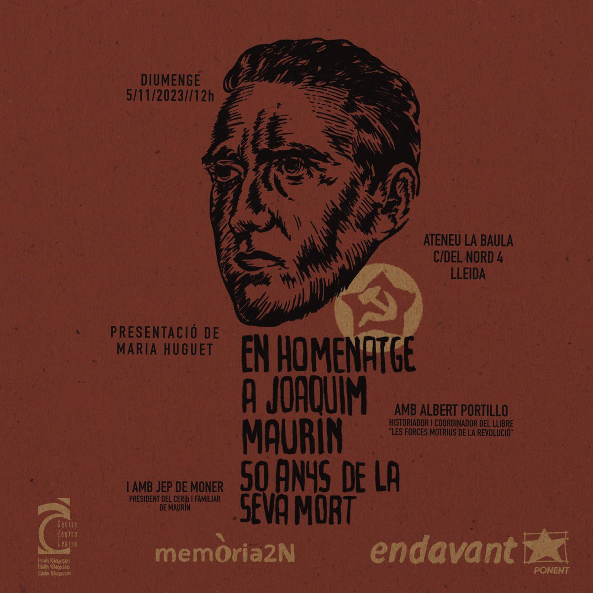 Demà, l'acte d'homenatge a Maurín també servirà de presentació del llibre 'Les forces motrius de la revolució'. Inclou escrits inèdits en català: el llibre 'La revolució espanyola' i articles a la premsa del BOC.