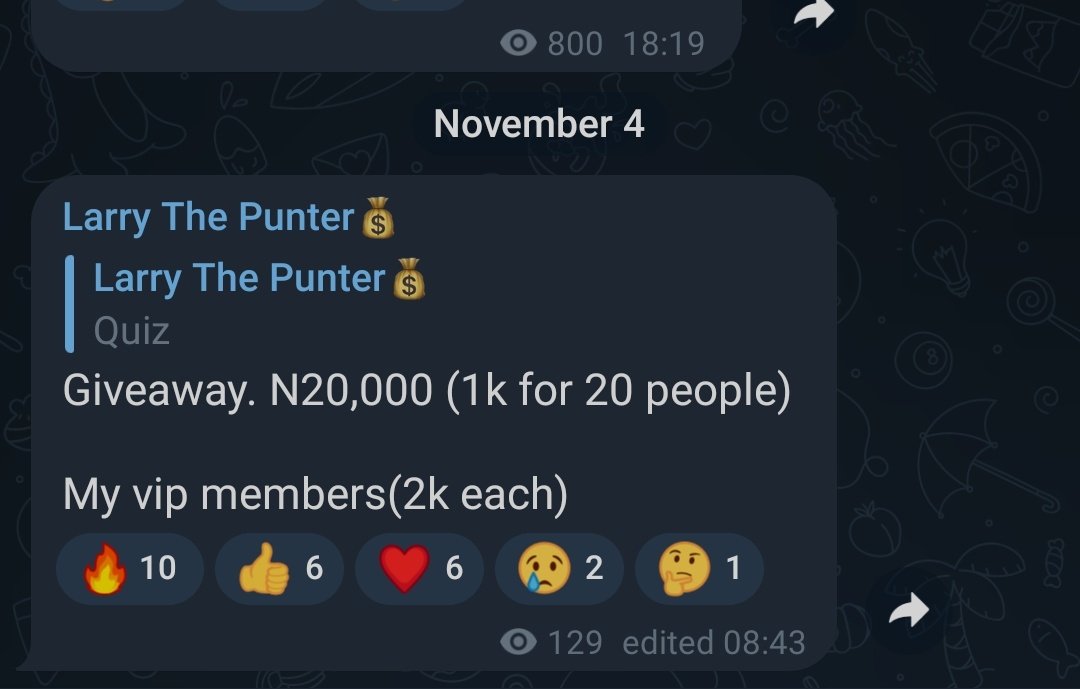 Giveaway 💰💰
Get Me to 4k followers. At exactly 12pm I will be sending 1k to 20 lucky people. 
Conditions
Retweet
Must be following
Must join Telegram
t.me/+AOHcOk9gRNsxY…
Must Drop screenshot proof in comments. If I don't reach 4k followers no Giveaway