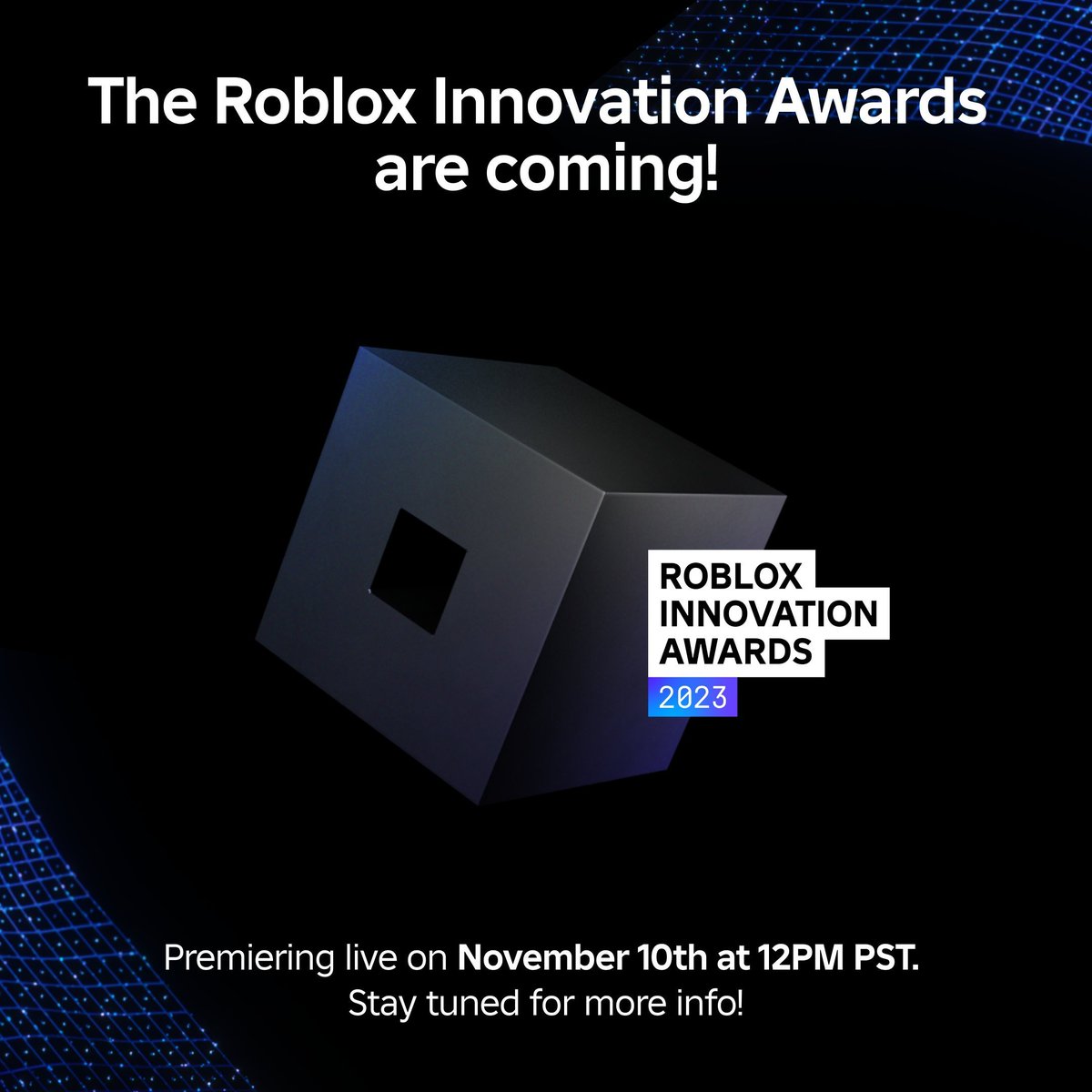 roblox_eventt's tweet photo. There's only one week to go until the Roblox Innovation Awards 2023! https://t.co/pm35Izwyu7