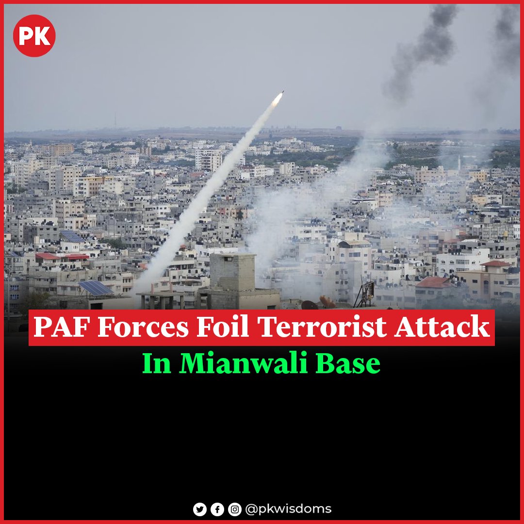 On Saturday morning, terrorists targeted a training airbase in Mianwali, but security personnel foiled their attack.#mianwali #newsglobe #news #paf #pakistan #pkwisdom