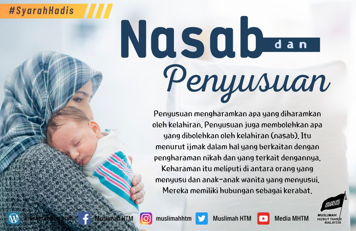 Muslimah_HTM's tweet photo. [Syarah Hadis] Nasab dan Penyusuan

Aisyah RA berkata bahawa Nabi SAW bersabda, “Penyusuan mengharamkan apa yang diharamkan oleh kelahiran.”[HR Malik, Al-Bukhari, Muslim, dan An-Nasai].

Penjelasan hadis: https://t.co/rWXNn2DPhA

#syarahhadis https://t.co/IjF3HSFy2U
