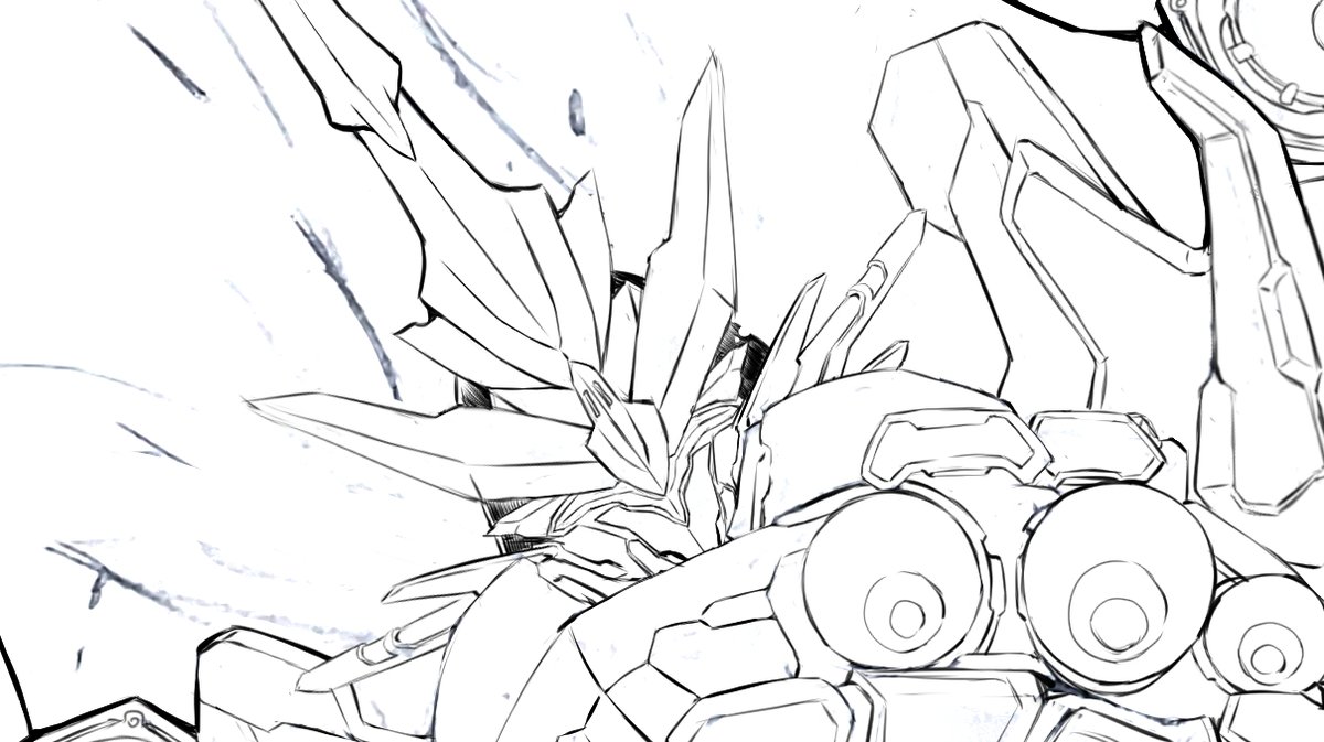 入院してた時に紙と鉛筆借りて描いたテッカマンエビルを、ここんとこ仕事の合間の休みに気まぐれでペン入れしてたらコスト的に大変な事に…
完成したら改めてアップします。 