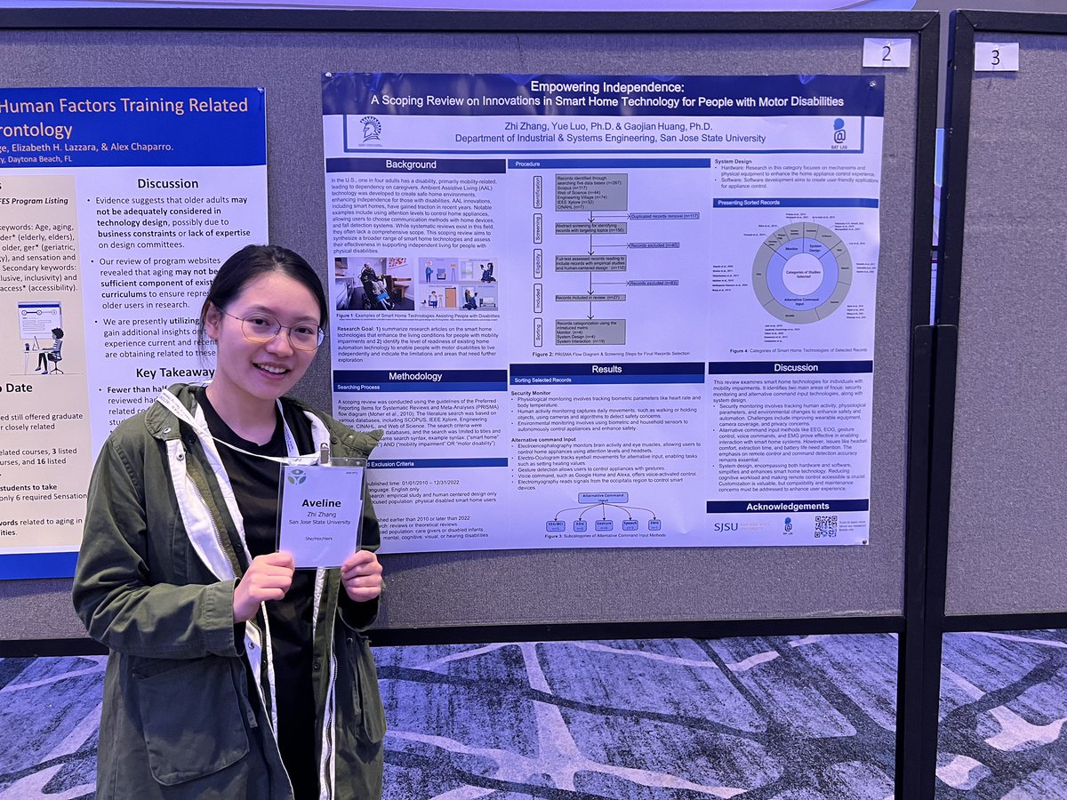 Dr. Gaojian Huang and graduate student Zhi Zhang presented three studies at the 2023 Human Factors and Ergonomics Society (HFES) Annual Meeting in Washington, DC.