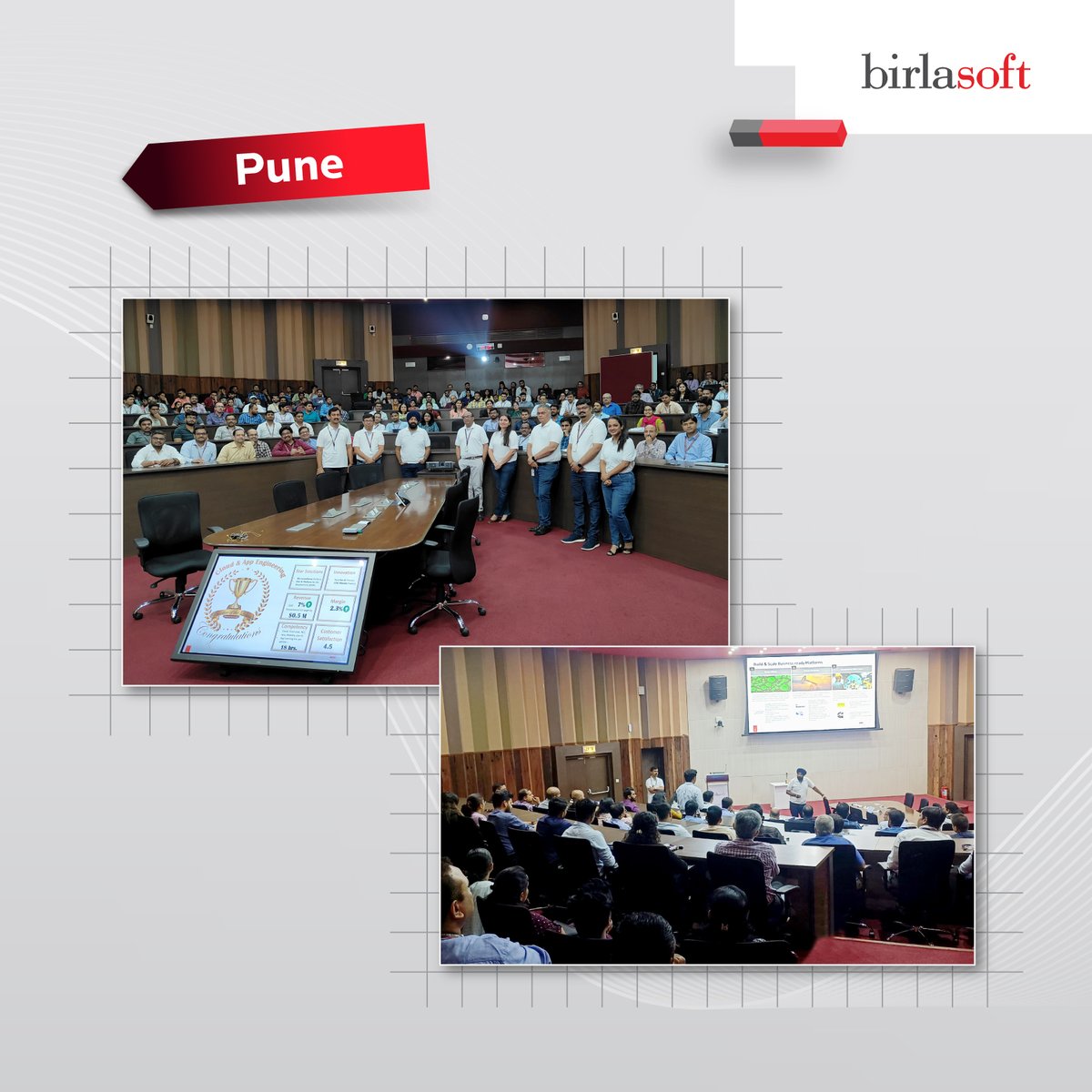 birlasoft's tweet photo. Our Digital & Cloud Team united to exchange ideas and connect with colleagues across offices in Pune, Hyderabad, and Bengaluru. As we collectively charted a path to revolutionize the digital landscape, the energy of the room was filled with countless thoughts and discussions on innovation.

Our cross-location collaboration enables us to create cutting-edge solutions, bridging gaps and empowering the world through technology. As we celebrate #FutureOfTech, the team's focus remains on continuous learning, embracing emerging technologies, and pushing boundaries to unlock new opportunities for substantial growth.

#Innovation #DigitalTransformation #BusinessInsights #TeamSpirit #BoldAgileAmbitious