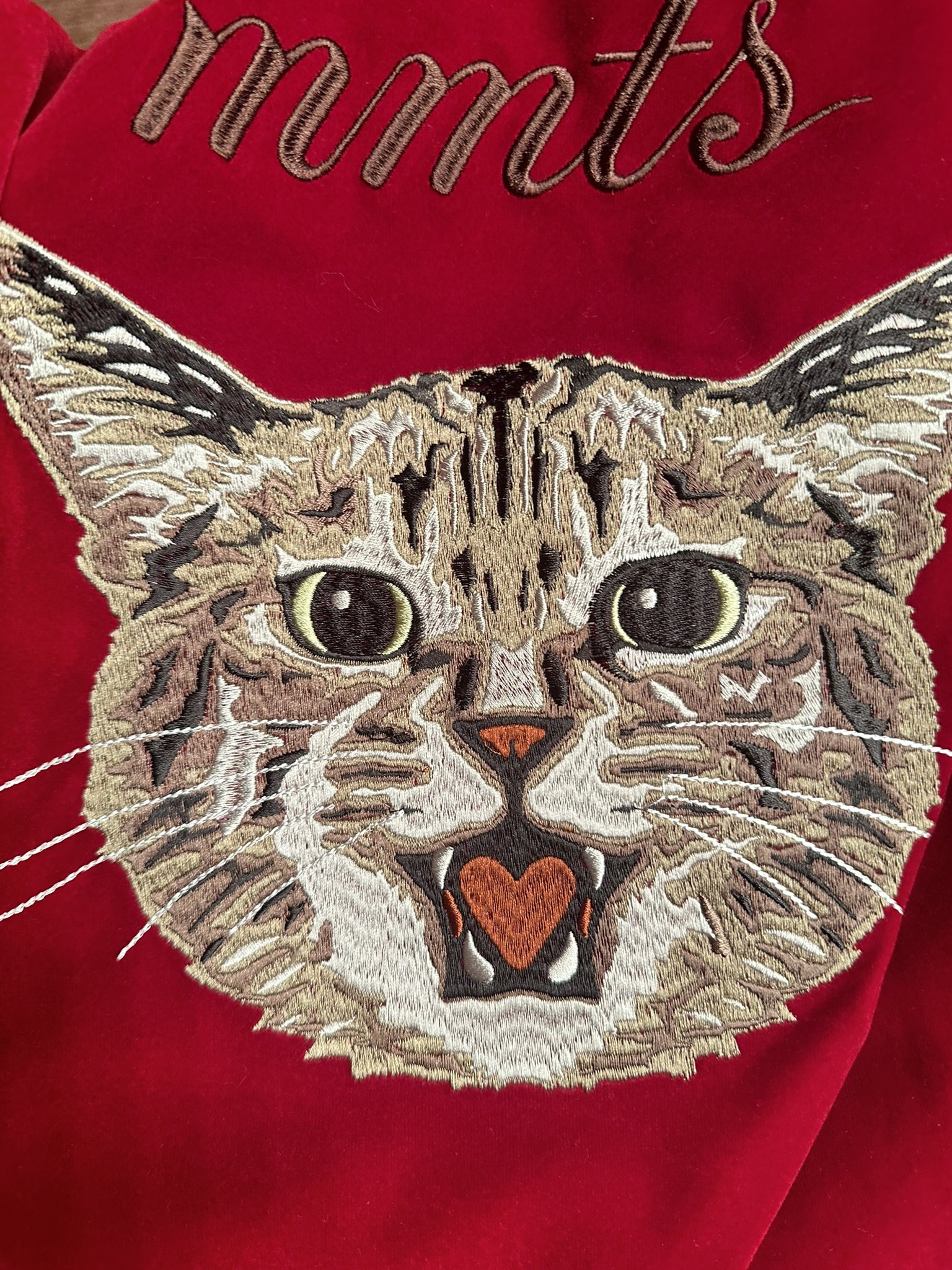 XS ) mmts 猫 刺繍 スカジャン リバーシブル マミタス 中川翔子