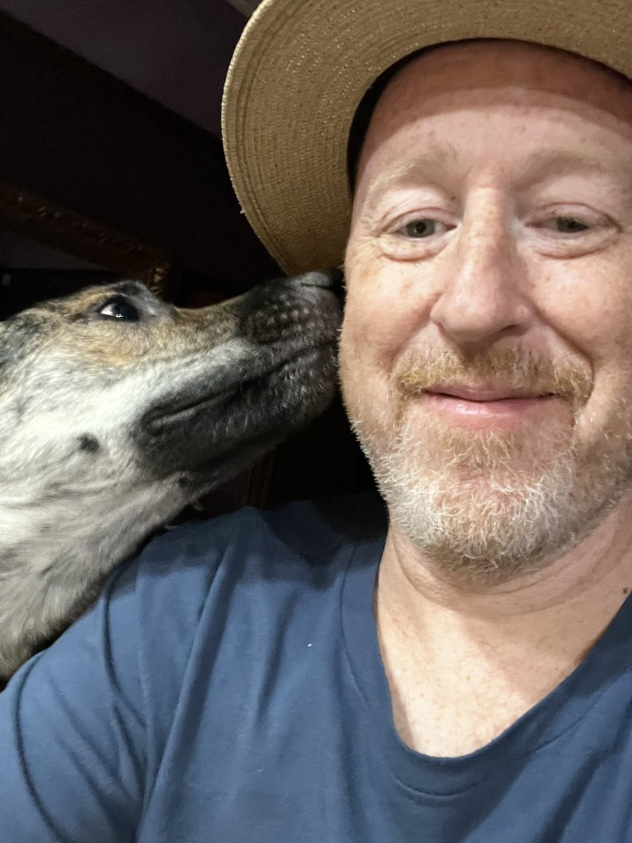 CoopahPaloozah's tweet photo. ๐ง โข๏ธ went smooth today. My Buddy Chrisโ dogs comforted me on my arrival at his house after treatment . #dogsbestfriend @ThanksCancer https://t.co/91MQVKzzCI