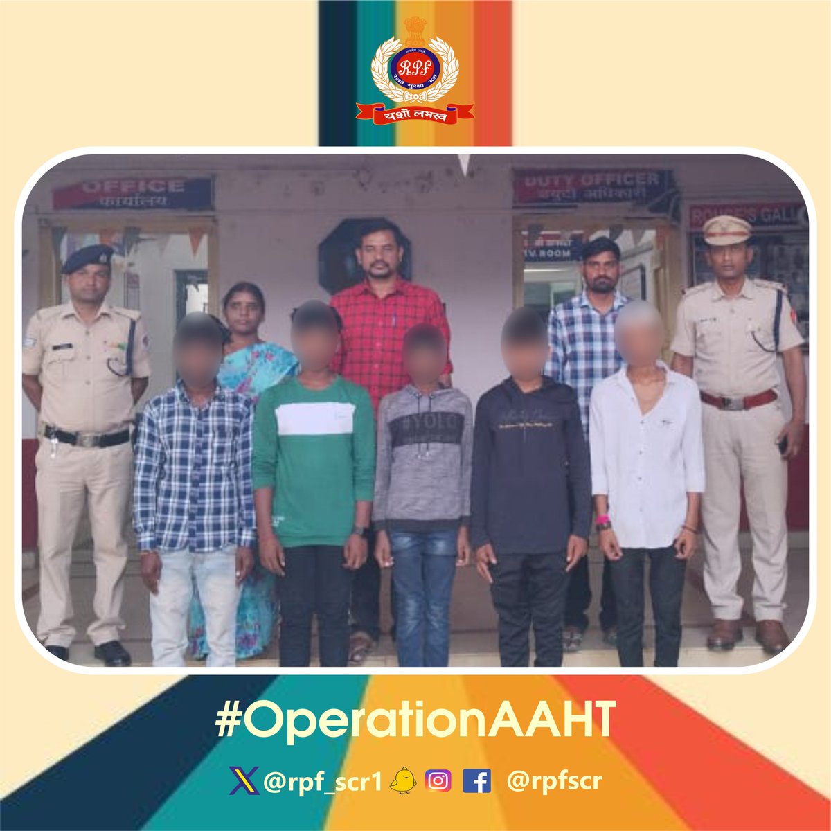 #RPF #Kazipet, a beacon of hope for children! Rescued 05 trafficked children for child labour work from Orissa.  Together, we strive to create a world where every child can grow up safe, healthy, and free from exploitation. #EndChildLabour #OperationAAHT.
@RPF_INDIA @RailMinIndia