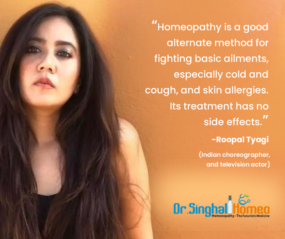 'Homeopathy is a good alternate method for fighting basic ailments, especially cold and cough, and skin allergies. Its treatment has no side effects.' -Roopal Tyagi

#homeopathy #homeopathymedicines #homeopathictreatment #Indianchoreographer #televisionactor #roopaltyagi