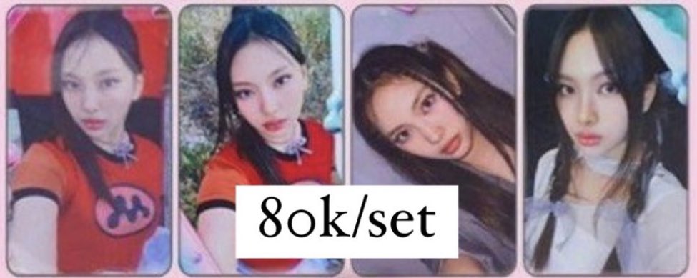 ⚠️ want to sell photocard new jeans ⚠️

• keep event ✅
• ina only/have ina address
• inc all
• free packing
⭐️ slight/damage
 🙅🏻 not for sensitive buyer
📍 dom palembang 🇮🇩

t. wts jual pc photocard hanni danielle hyein new jeans x line friends