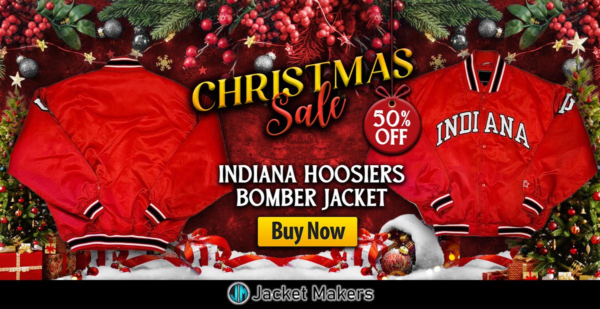 #Christmas Hot Offer Get Upto 50% OFF #90s Starter #IndianaHoosiers Satin #Bomber Jacket.
jacketmakers.com/product/indian…
#Christmas2023 #Christmasgifts #ootd #style #fashion #outfit #costume #gift #NCAA #Hoosiers #jacket #merrychristmas #christmascostume #party #clothes #sale #shopnow