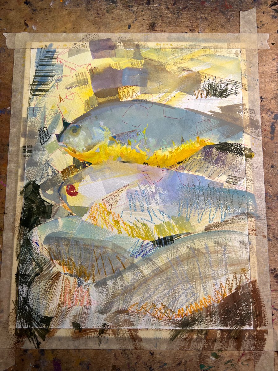 AngelaSungArt's tweet image. 12 x 9 gouache on paper. Getting a little time for my own art work is nice😭