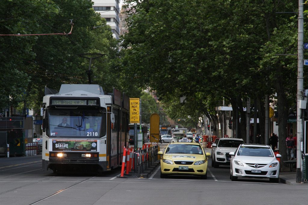 A1.258 heads east on a route 109a shortworking to Victoria Gardens at  Collins and Swanston Street - Wongm's Rail Gallery