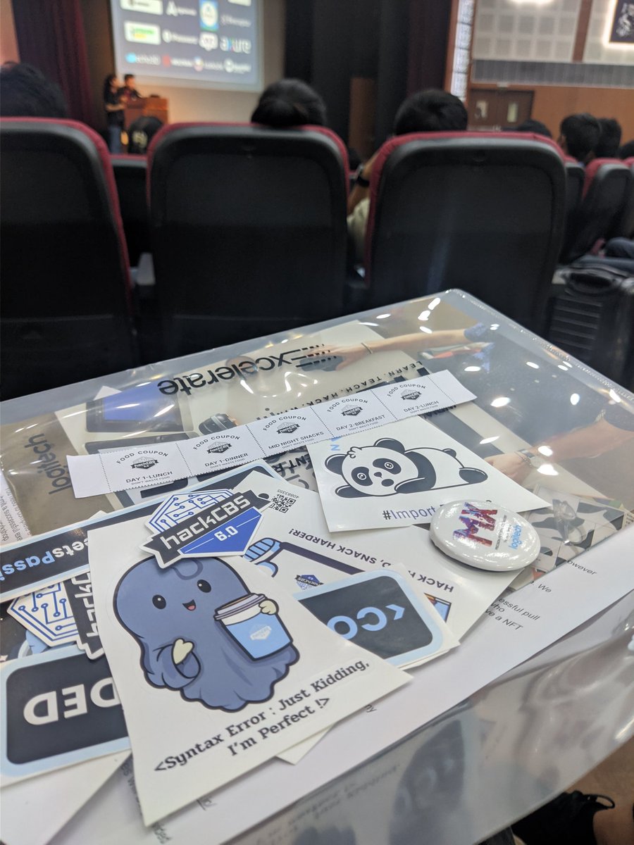 codecShivam's tweet photo. Excited to be at #HackCbs6.0 in Delhi! Thanks to sponsors #ton and #logitech for the support. The stickers, food coupons, and kit provided are awesome! Let's hack our way to success! π»π #hackathon @hackCBS @ton_blockchain
@LogitechG @orkesio https://t.co/JH9Z906jOC