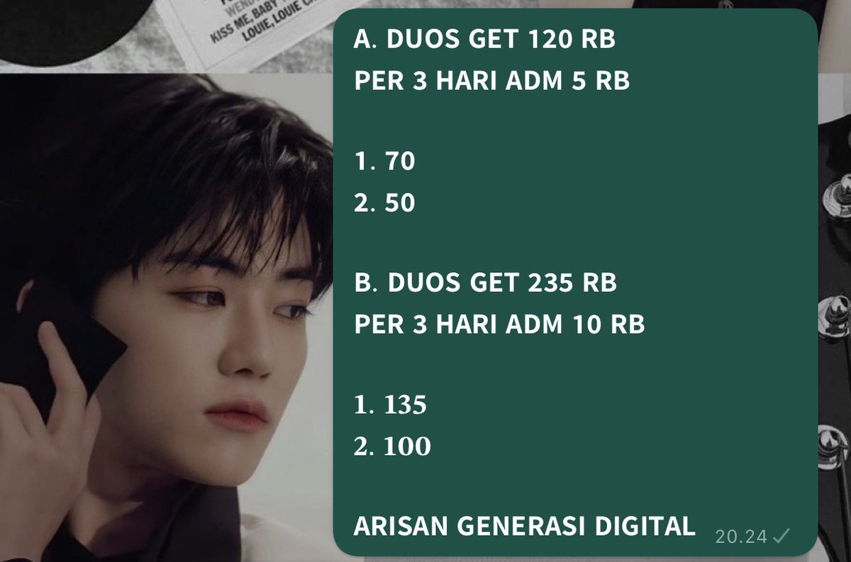 digitalarisan's tweet photo. Ada slot duos kosong nihh guyss, avail dua slott yaa.

Bisa langsung join grup whatsapp

https://t.co/pJ67AvYLTY

#arisanba #zonauang #zonajajan #arisanonline #arisanduos https://t.co/vyrF7eRFrV