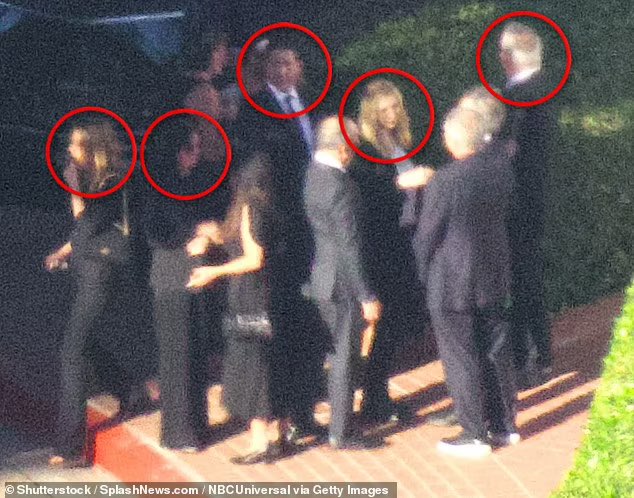 DeanSalamouras's tweet photo. The cast of #Friends at Matthew Perry’s Funeral. So incredibly sad! https://t.co/4SRwRzqW49