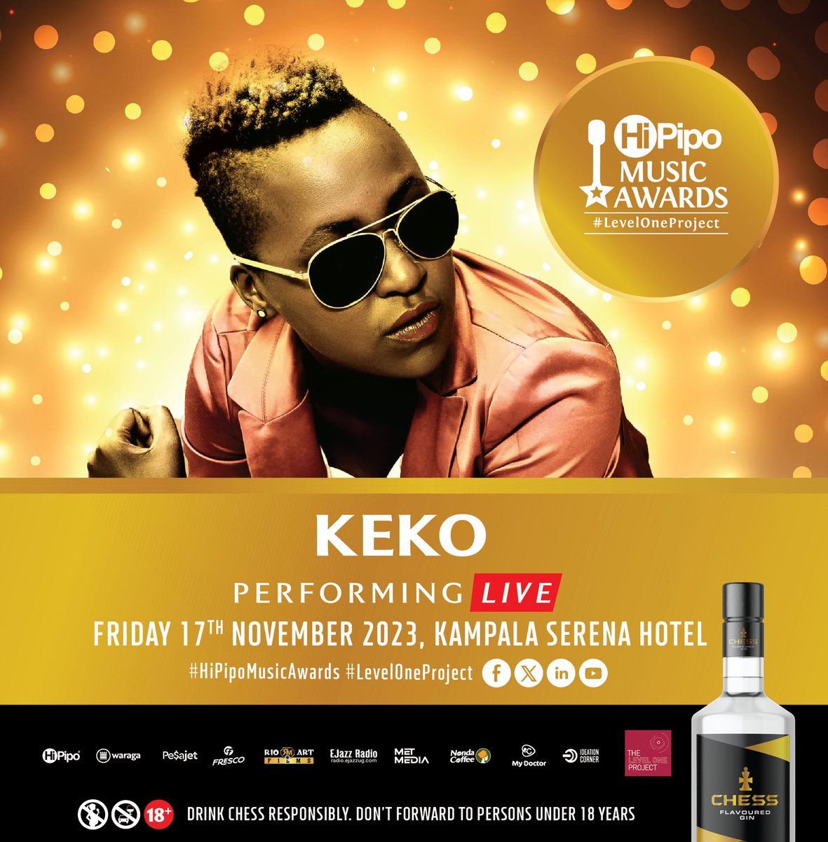 There's live music, and then there's @kekotown LIVEat the 12th #HiPipoMusicAwards Experience the difference on 17th Nov. Your life is about to level up! 🚀Buy tickets @jude_color /@hipipo 
#LevelOneProject