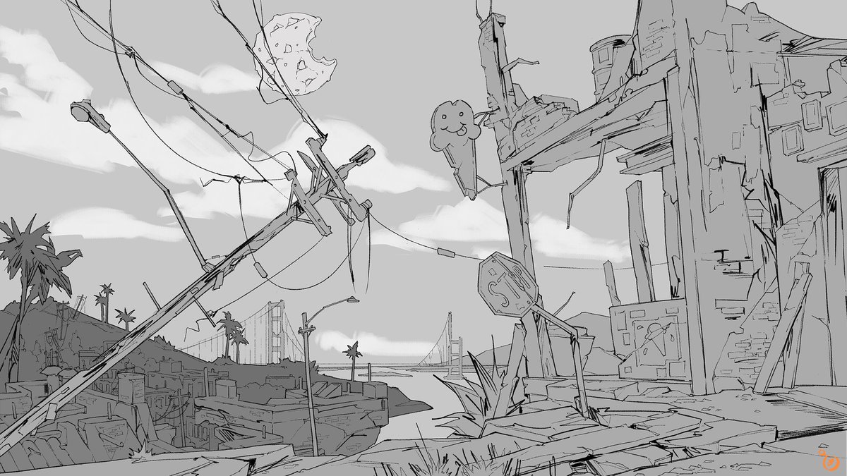 warriorartcamp's tweet photo. Excited to share this first piece from our "Project Halloween" with the world 🎉 This is the opening shot of the haunted town 👻

BG Design: @vivalacougar (instagram)
BG Paint: @erica__costello
Art Direction: @AngelaSungArt
Storyboard: @JesseHB_art https://t.co/auRq13B1zN