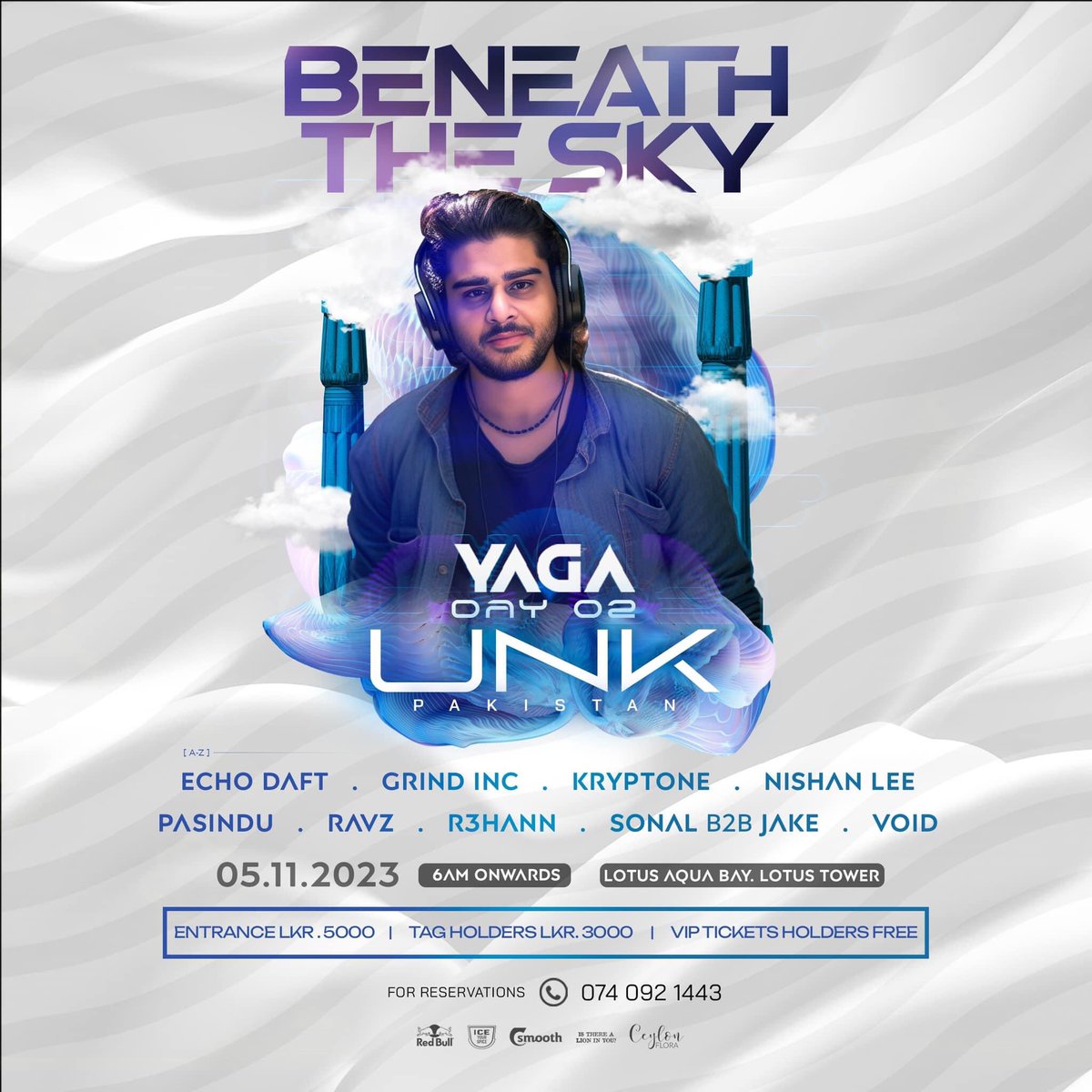 Join us this weekend for an exhilarating experience at Yaga Infinity's afterparty, "Beneath The Sky" at Lotus Aqua Bay, Lotus Tower! 

Get ready to groove to the beats of international headliner UNK and our talented local artists. This is an event you won’t to miss!

#PASINDU