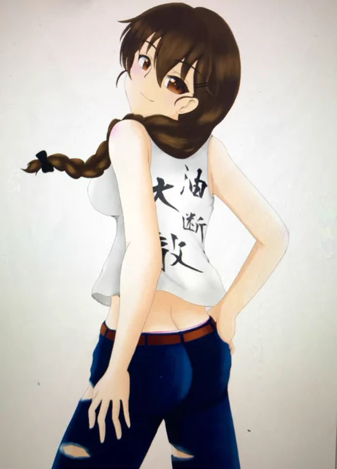 今となっては、データが紛失してしまったイラストです またセルフリメイクできればいいな#ガルパン #いいおしりの日 