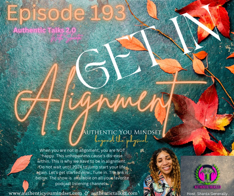 This episode was truly an authentic talk 2.0 I listened to this one and had to re-share the show.  #GetinAlignment #AuthenticTalks2 #ShantaGenerally #India #UnitedStates #phoenix #cali #wellbeing #willsmith #healing #jadapinket #goodbooks #podchaser #Podcasts